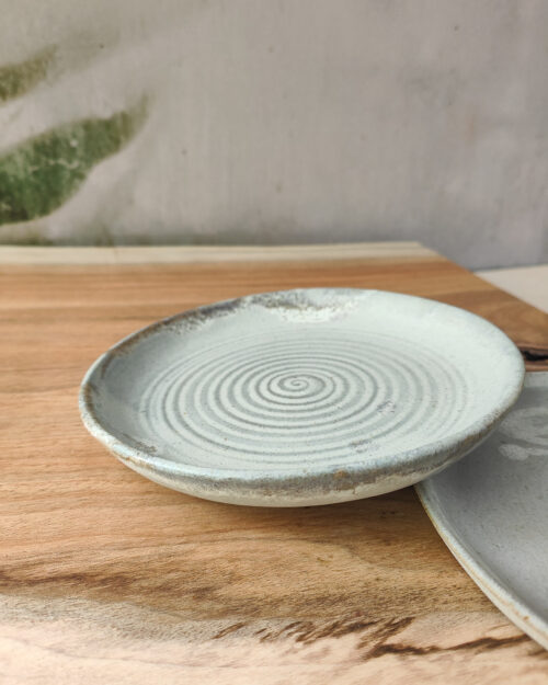 Handmade Ceramic Plate Dove Grey