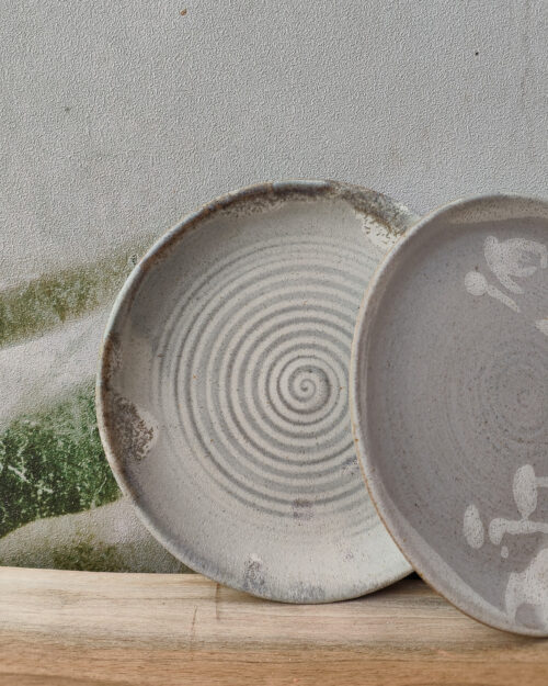 Handmade Ceramic Plate Dove Grey
