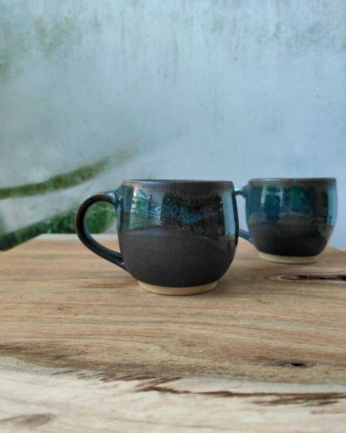 Neo Mug - Charcoal Iron Blue handmade ceramic mug